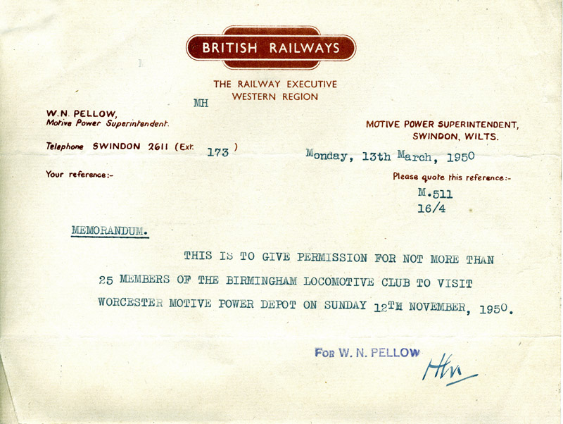 BR Letter - visit to 85A